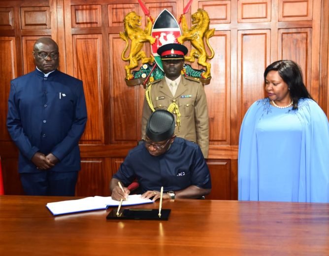 President Bio Arrives in Nairobi for Africa Forward Summit
